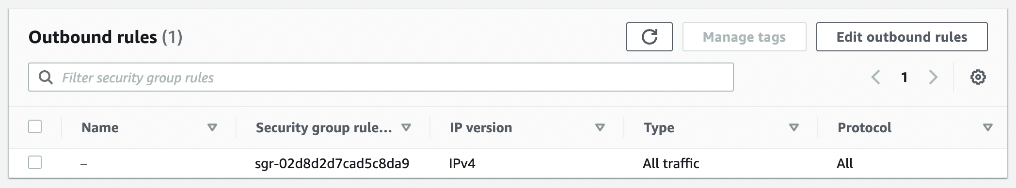 Security Group Config 2